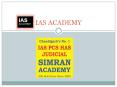 Simran IAS Academy PowerPoint PPT Presentation