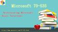 Microsoft Azure certification 70-535 dumps PowerPoint PPT Presentation