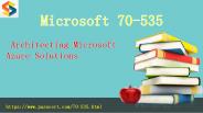 Microsoft Azure certification 70-535 dumps
