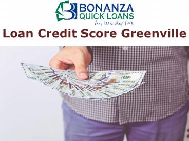 Loan Credit Score Greenville