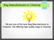 Bag Manufacturers in Chennai
