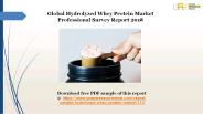 Global hydrolyzed whey protein market professional survey report 2018