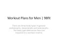Workout Plans for Men | 98fit PowerPoint PPT Presentation