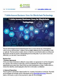 7 Little-known Business Uses for Blockchain Technology