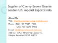 Supplier of Cherry Brown Granite London UK Imperial Exports India PowerPoint PPT Presentation