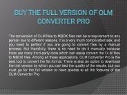 Convert OLM to MBOX Mails