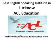 Best English Speaking Institute in Lucknow-ACL Education