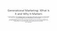 Generational Marketing: What Is It and Why It Matters PowerPoint PPT Presentation