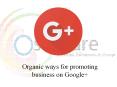 Organic ways for promoting business on Google+ PowerPoint PPT Presentation