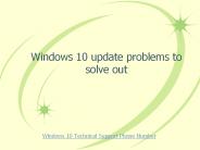 Windows 10 update problem solve out