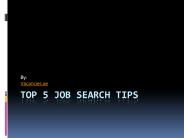 Top 5 Job Search Tips