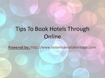 Tips To Booking Hotel Online