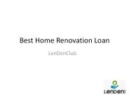 Best Home Renovation Loan