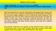 Billet K16 turbo