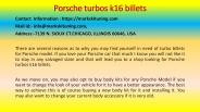 Porsche turbos k16 billets
