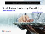 Real Estate Industry Email List