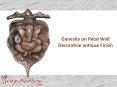 Ganesha on Petal Wall Decorative antique Finish