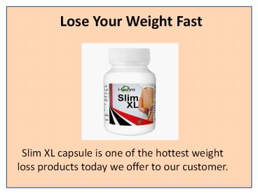 weight loss capsules