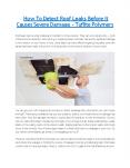 How To Detect Roof Leaks Before It Causes Severe Damage - Tuflite Polymers (1) PowerPoint PPT Presentation