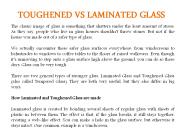 TOUGHENED VS LAMINATED GLASS