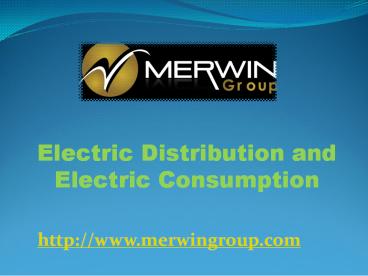 Electric Distribution and Electric Consumption -  www.merwingroup.com