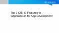 Three iOS 10 Features to Capitalize on for App Development PowerPoint PPT Presentation