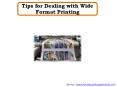 Tips for Dealing with Wide Format Printing PowerPoint PPT Presentation