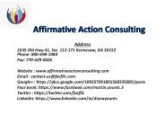 Affirmative Action Consulting Firm