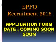EPFO Recruitment 2018