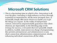 Microsoft CRM Solution