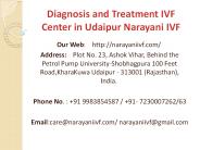 Diagnosis and Treatment IVF Center in Udaipur Narayani IVF