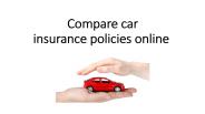Compare Car Insurance Policies Online 