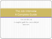 Job Interview - A Complete Guide