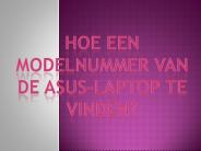Hoe een modelnummer van de ASUS-laptop te vinden?