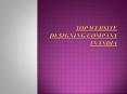 Top website designing company in india PowerPoint PPT Presentation