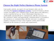 Choose the Right Perfect Business Phone System