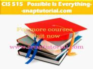 CIS 515   Possible Is Everything--snaptutorial.com