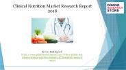 Clinical Nutrition Market Research Report 2018