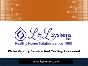 Water Quality Service And Testing Lakewood
