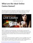 What are the ideal Online Casino Games? PowerPoint PPT Presentation