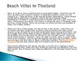 Beach Villas In Thailand PowerPoint PPT Presentation