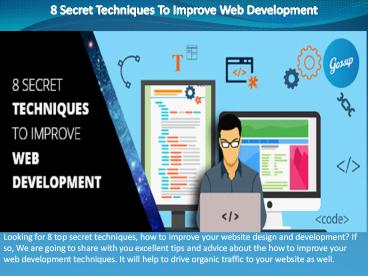 8 Secret Techniques To Improve Web Development