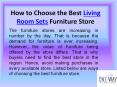 How to Choose the Best Living Room Sets Furniture Store PowerPoint PPT Presentation