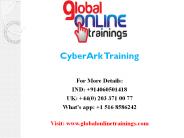 CyberArk Training  CyberArk Online Training - Global Online Trainings