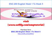 ENG 200 English Week 1 To Week 5