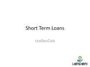 Short Term Loans India