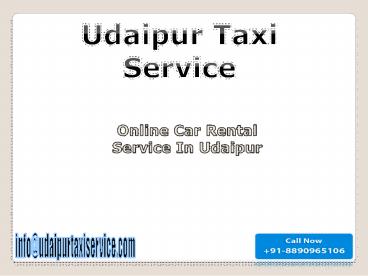 Online Car Rental Service In Udaipur