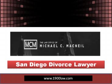 San Diego Divorce Lawyer