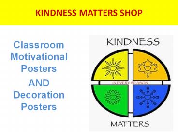 Classroom posters to increase functionality of scholars