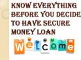 Various Aspects that You Need While Going for a Secured Money Loan PowerPoint PPT Presentation